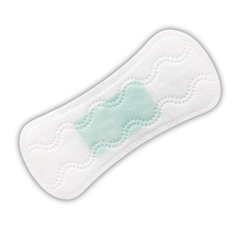 Disposable Cotton Panty Liner for Daily Use Sanitary Napkin Feminine Hygiene with Green Chip