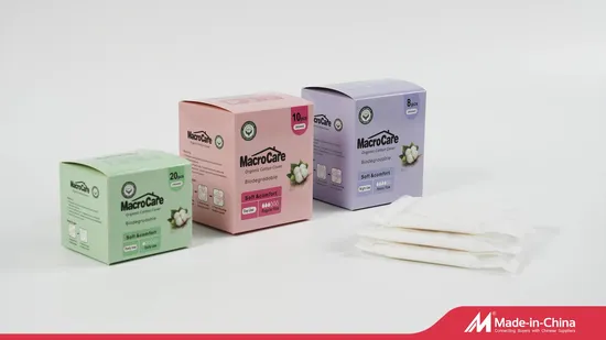 Best Anion Strip Women Sanitary Pad Super Absorption Private Label Organic Cotton Sanitary Napkin 