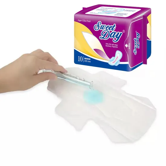 Maxi Biodegradable Ladies Sanitary Pads Wholesale Organic Cotton Super Absorbent Breathable and Soft Anion Sanitary Napkins Brand 