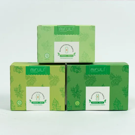 Mugwort Chip Super Soft Pure Cotton Sanitary Pads Factory Price Sanitary Napkin in Quanzhou 
