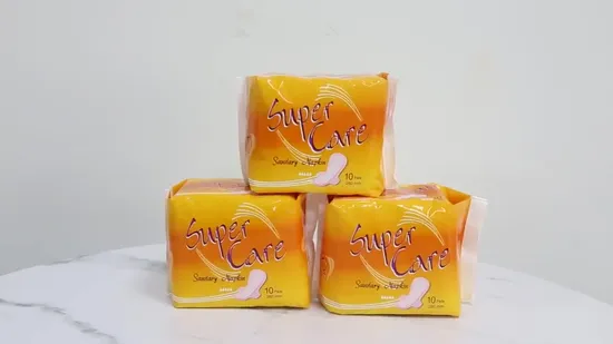 Ultra Thin Biodegradable Sanitary Napkin OEM Sanitary Pad Lady Organic Cotton Topsheet 